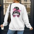 Mother Day Mama Retro Mama Mommy Baseball Mom Women's Sweatshirt Back Print