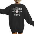 Baseball Mom Cute Grandson Player Arrow Heart Family Women's Sweatshirt Back Print