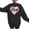 Baseball Mom Heart Mother's Day Mom Grandma Mama Boys Girls Women's Sweatshirt Back Print Baseball Mom Heart Mother's Day Mom Grandma Mama Boys Girls Women's Sweatshirt Back Print