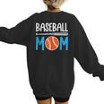 Baseball Mom Leopard Print Baseball Mama Women Mother's Day Women's Sweatshirt Back Print