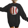 Football Baseball Player Football Baseball Mom Women's Sweatshirt Back Print Football Baseball Player Football Baseball Mom Women's Sweatshirt Back Print