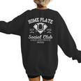 Home Plate Social Club Baseball Moms Group Tee Women's Sweatshirt Back Print Home Plate Social Club Baseball Moms Group Tee Women's Sweatshirt Back Print