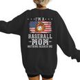 I'm a Baseball Mom Nothing Scares Me Baseball Women's Sweatshirt Back Print