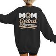 Mom Of The Grand Slammer Leopard Baseball Mom Women's Sweatshirt Back Print Mom Of The Grand Slammer Leopard Baseball Mom Women's Sweatshirt Back Print
