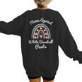 Moms Against Baseball Pants Baseball Mom Rainbow Women's Sweatshirt Back Print Moms Against Baseball Pants Baseball Mom Rainbow Women's Sweatshirt Back Print