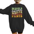 Moms Against Baseball Pants Retro Baseball Mom Women's Sweatshirt Back Print