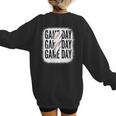 Womens Baseball Mom Leopard Game Day Mother's Day Women's Sweatshirt Back Print Womens Baseball Mom Leopard Game Day Mother's Day Women's Sweatshirt Back Print