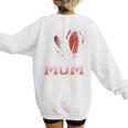 Ball Mom Football Baseball Mom Premium Women's Sweatshirt Back Print