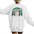 Baseball Mom Rainbow Game Day Women's Sweatshirt Back Print Baseball Mom Rainbow Game Day Women's Sweatshirt Back Print