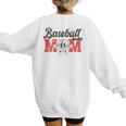 Baseball Mom Retro Distressed Baseball Family Matching Women's Sweatshirt Back Print