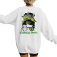 Brazil Baseball Mom Messy Bun Women's Sweatshirt Back Print