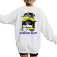 Colombia Baseball Mom Messy Bun Women's Sweatshirt Back Print Colombia Baseball Mom Messy Bun Women's Sweatshirt Back Print