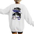 El Salvador Baseball Mom Salvador Baseball Girl Women's Sweatshirt Back Print El Salvador Baseball Mom Salvador Baseball Girl Women's Sweatshirt Back Print