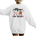 Mom Of Both Basketball Baseball Mom Women's Sweatshirt Back Print
