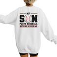 My Son Plays Baseball Nothing Scares Me Baseball Mom Women's Sweatshirt Back Print My Son Plays Baseball Nothing Scares Me Baseball Mom Women's Sweatshirt Back Print