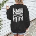 Baseball MOM Cool USA American Flag Family Reunion Women's Sweatshirt Back Print