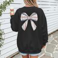 Baseball Mom Coquette Bow Baseball Mama Women's Sweatshirt Back Print Baseball Mom Coquette Bow Baseball Mama Women's Sweatshirt Back Print