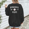 Baseball Mom Cute Grandson Player Arrow Heart Family Women's Sweatshirt Back Print