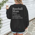 Baseball Mom Definition Sarcastic Sports Women's Sweatshirt Back Print