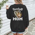 Baseball Mom Leopard Heart Matching Family Women's Sweatshirt Back Print