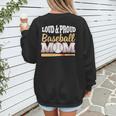 Baseball Mom Leopard Print Loud And Proud With Ball & Bat Women's Sweatshirt Back Print