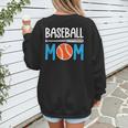 Baseball Mom Leopard Print Baseball Mama Women Mother's Day Women's Sweatshirt Back Print