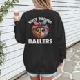 Busy Raising Ballers Basketball Baseball Mom For Women Women's Sweatshirt Back Print Busy Raising Ballers Basketball Baseball Mom For Women Women's Sweatshirt Back Print