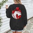 Custom Baseball Mom Number 7 Heart For Mom Mommy Women's Sweatshirt Back Print Custom Baseball Mom Number 7 Heart For Mom Mommy Women's Sweatshirt Back Print
