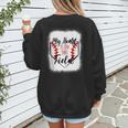 My Heart Is On That Field Baseball Mom Momm Women's Sweatshirt Back Print