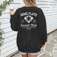 Home Plate Social Club Baseball Moms Group Tee Women's Sweatshirt Back Print Home Plate Social Club Baseball Moms Group Tee Women's Sweatshirt Back Print