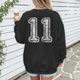 Jersey Number 11 T-Shirt Football Eleven Number Baseball Mom Women's Sweatshirt Back Print Jersey Number 11 T-Shirt Football Eleven Number Baseball Mom Women's Sweatshirt Back Print