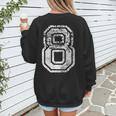 Jersey Number 8 Eight T-Shirt Football Number Baseball Mom Women's Sweatshirt Back Print