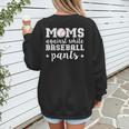 Moms Against White Baseball Pants For Baseball Moms Women's Sweatshirt Back Print Moms Against White Baseball Pants For Baseball Moms Women's Sweatshirt Back Print