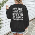 Proud Sassy Baseball Mom Women's Sweatshirt Back Print Proud Sassy Baseball Mom Women's Sweatshirt Back Print