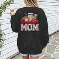 Retro Coffee Baseball Mama Mother's Day Baseball Mom Women's Sweatshirt Back Print