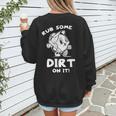 Rub Some Dirt On It Cute Girls Retro Baseball Mom Softball Women's Sweatshirt Back Print