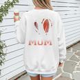 Ball Mom Football Baseball Mom Premium Women's Sweatshirt Back Print