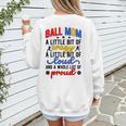 Ball Mom Proud Volleyball Baseball Mom Women's Sweatshirt Back Print Ball Mom Proud Volleyball Baseball Mom Women's Sweatshirt Back Print