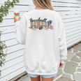 Baseball Mama Leopard Baseball Mom Mother's Day Women's Sweatshirt Back Print Baseball Mama Leopard Baseball Mom Mother's Day Women's Sweatshirt Back Print