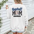 Baseball Mom Blue Varsity Baseball Mama Cute Mother's Day Women's Sweatshirt Back Print