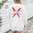 Baseball Mom Red Women's Sweatshirt Back Print