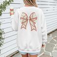 Coquette Bow Baseball Mama Baseball Mom Women Premium Women's Sweatshirt Back Print Coquette Bow Baseball Mama Baseball Mom Women Premium Women's Sweatshirt Back Print