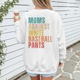 Moms Against Baseball Pants Baseball Mom Retro Women's Sweatshirt Back Print