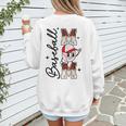 Retro Baseball Mom Mama Baseball Life Softball Life Game Day Women's Sweatshirt Back Print