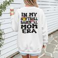 In My Softball Baseball Mom Era Retro Groovy Mom Of Both Women's Sweatshirt Back Print
