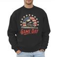 Baseball Dad Game Day USA Flag Men Sweatshirt