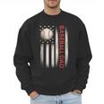 Baseball DAD USA American Flag Fathers Day 4th Of July Men Sweatshirt