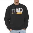 Baseball Player Dad Papa Number One Baseball Dad Fathers Day Men Sweatshirt