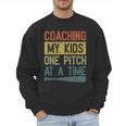 Coaching My Kids One Pitch At A Time Vintage Baseball Dad Men Sweatshirt Coaching My Kids One Pitch At A Time Vintage Baseball Dad Men Sweatshirt