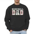 Groovy Baseball Dad Father Happy Fathers Day Sports Game Day Men Sweatshirt